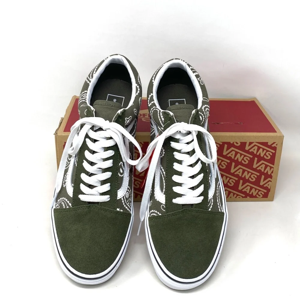 VANS Old Skool Low Top Green Men’s Suede Canvas Skate Sneakers Size VN0A5KRFB0F - Picture 6 of 11